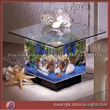 Transparent High Grade Coffee Table with Acrylic Fish Tank